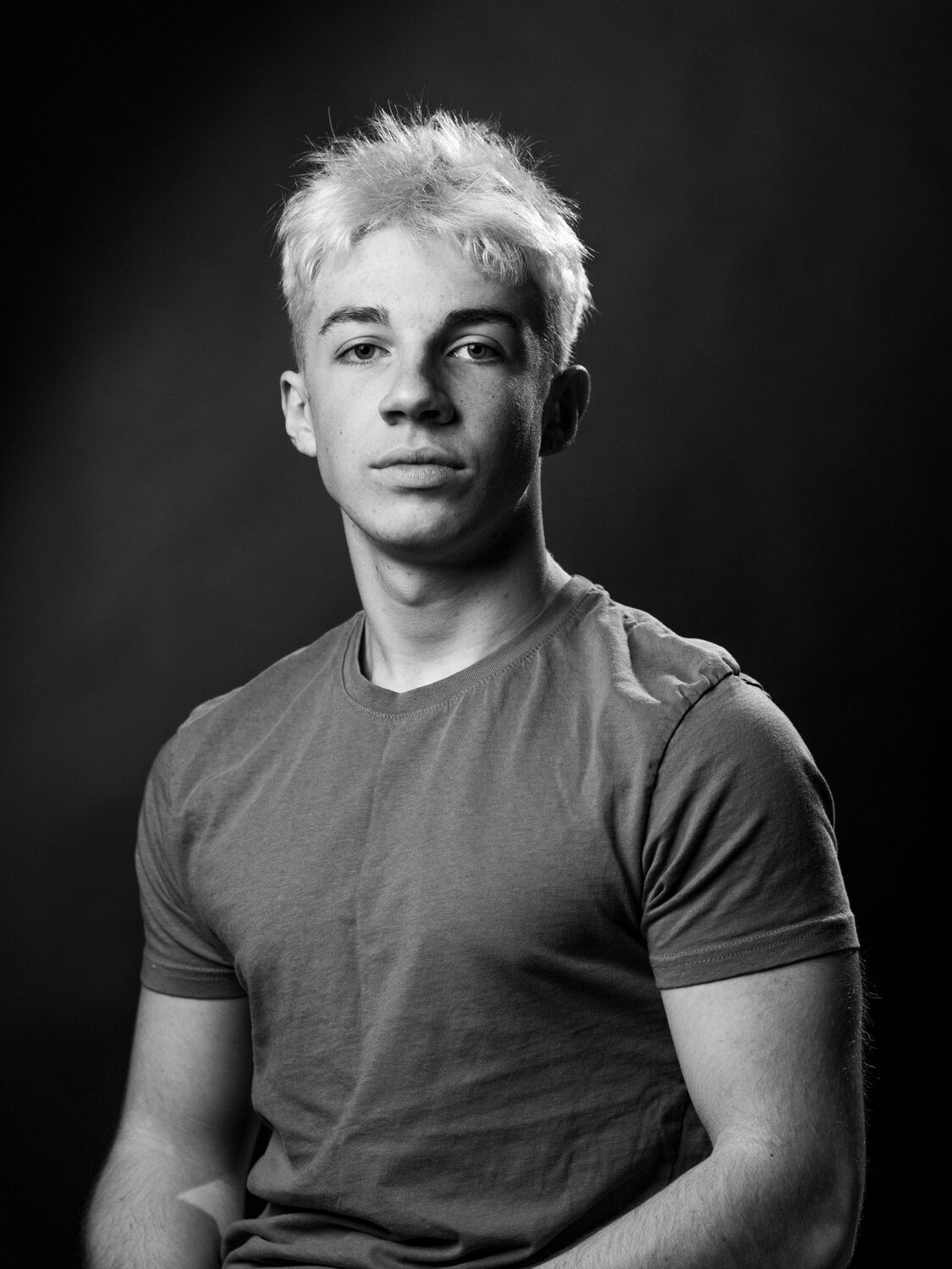 Portrait de Tom en noir et blanc