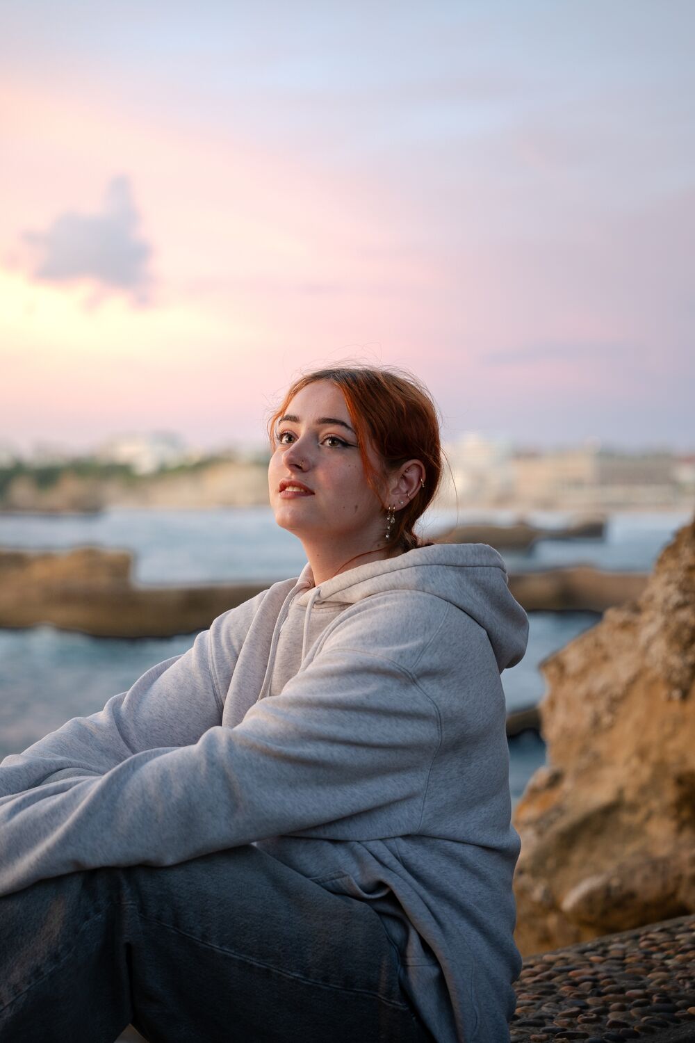 Portrait au bord de mer
